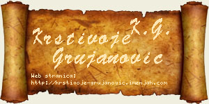Krstivoje Grujanović vizit kartica